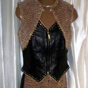 VTG. Total Leather Collection (TLC) pant suit sz S